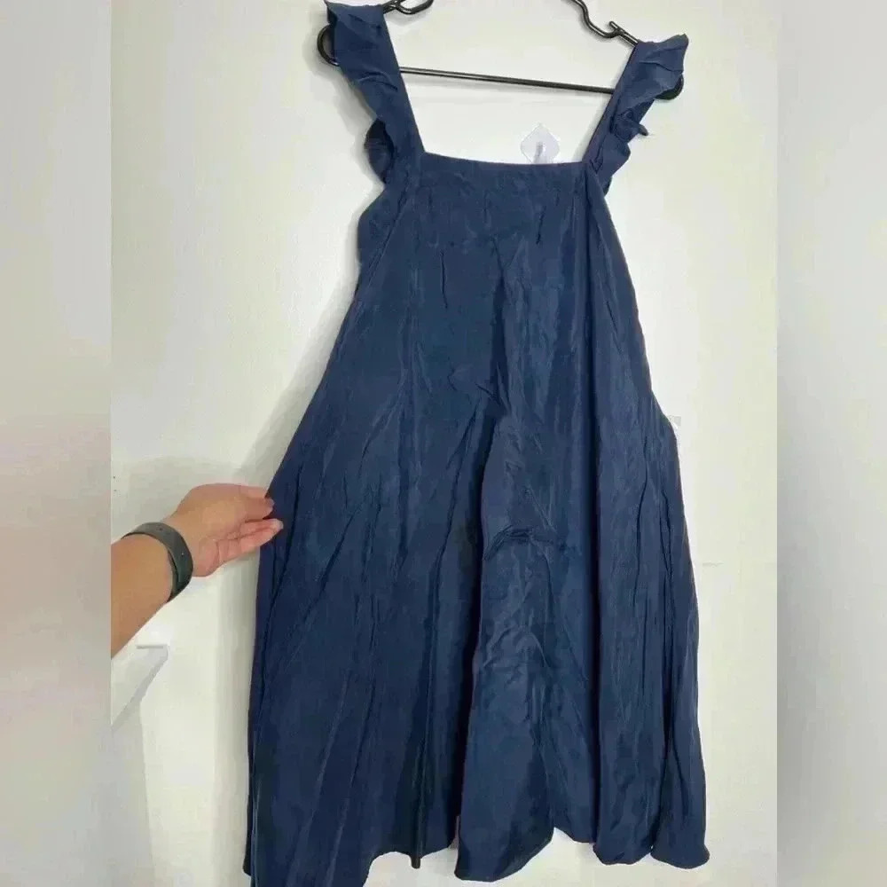 Hatch Square Neckline Midi Length Dress Size Small 100% Cupro